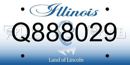 Q888029 Illinois License Plate