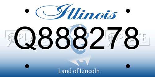 Q888278 Illinois License Plate