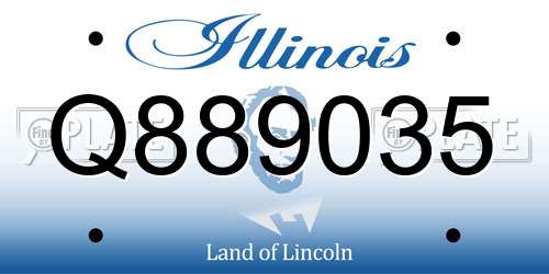 Q889035 Illinois License Plate