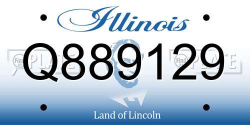 Q889129 Illinois License Plate