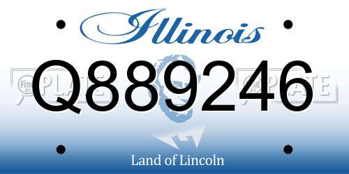 Q889246 Illinois License Plate