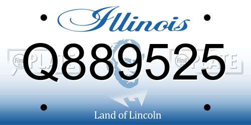 Q889525 Illinois License Plate