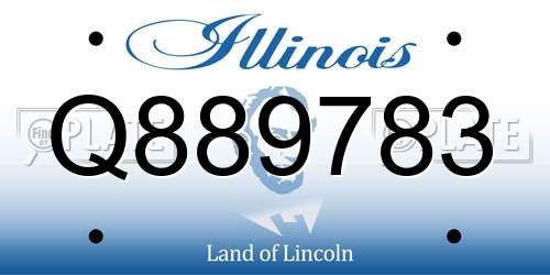 Q889783 Illinois License Plate