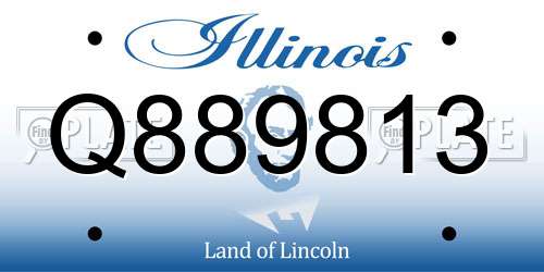 Q889813 Illinois License Plate