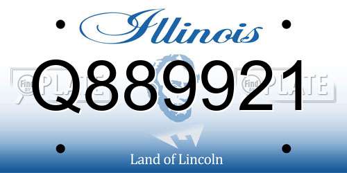 Q889921 Illinois License Plate