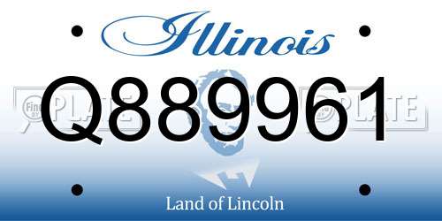 Q889961 Illinois License Plate