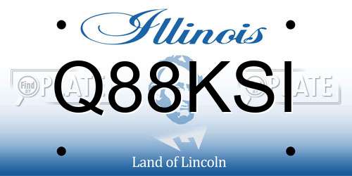 Q88KSI Illinois License Plate