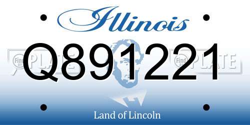 Q891221 Illinois License Plate