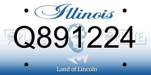 Q891224 Illinois License Plate