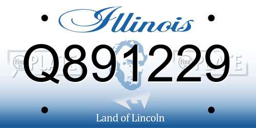 Q891229 Illinois License Plate