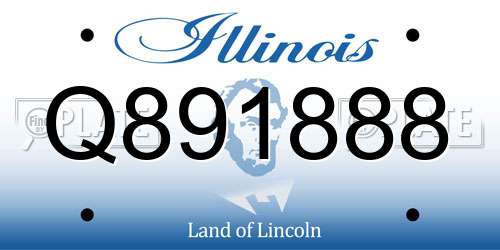 Q891888 Illinois License Plate