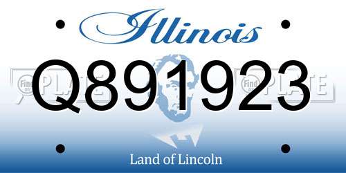 Q891923 Illinois License Plate
