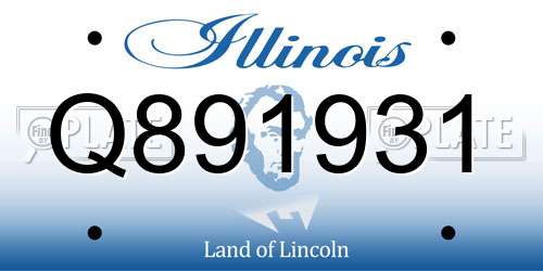 Q891931 Illinois License Plate
