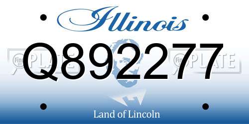 Q892277 Illinois License Plate