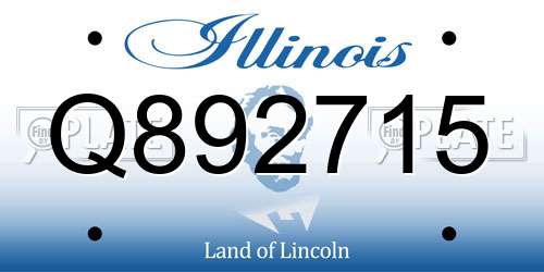 Q892715 Illinois License Plate
