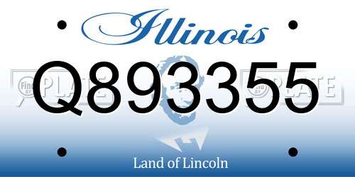 Q893355 Illinois License Plate
