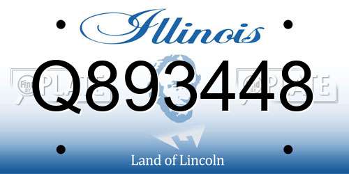 Q893448 Illinois License Plate