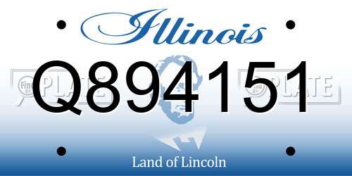 Q894151 Illinois License Plate
