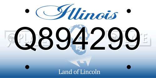 Q894299 Illinois License Plate