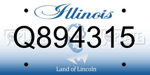Q894315 Illinois License Plate