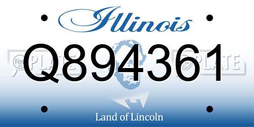 Q894361 Illinois License Plate