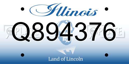 Q894376 Illinois License Plate