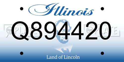 Q894420 Illinois License Plate