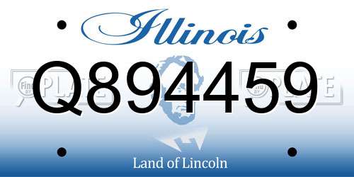 Q894459 Illinois License Plate
