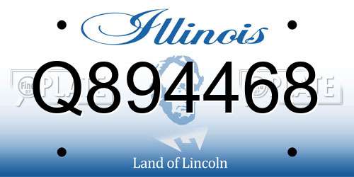 Q894468 Illinois License Plate