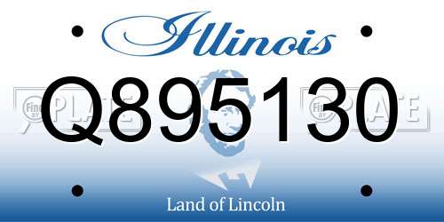 Q895130 Illinois License Plate