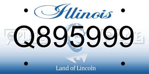 Q895999 Illinois License Plate