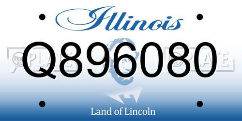 Q896080 Illinois License Plate