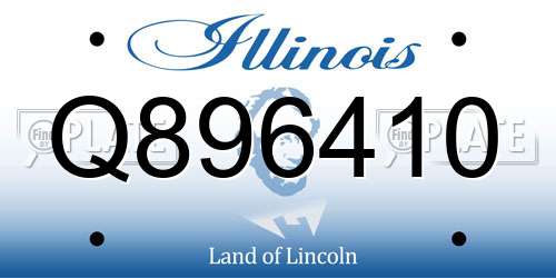 Q896410 Illinois License Plate