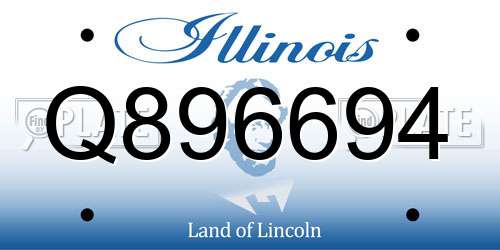 Q896694 Illinois License Plate
