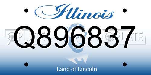 Q896837 Illinois License Plate