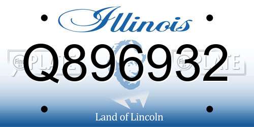 Q896932 Illinois License Plate