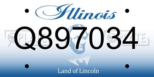 Q897034 Illinois License Plate