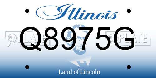 Q8975G Illinois License Plate