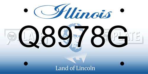 Q8978G Illinois License Plate