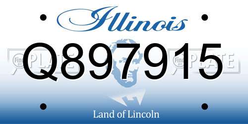 Q897915 Illinois License Plate