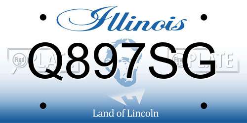 Q897SG Illinois License Plate