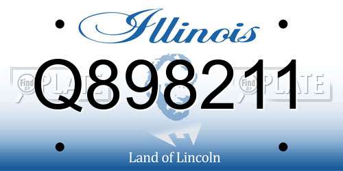 Q898211 Illinois License Plate