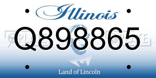 Q898865 Illinois License Plate