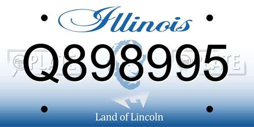 Q898995 Illinois License Plate