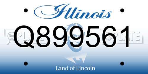 Q899561 Illinois License Plate