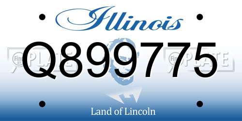 Q899775 Illinois License Plate