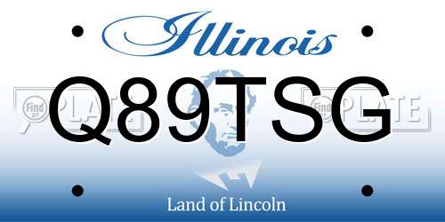 Q89TSG Illinois License Plate