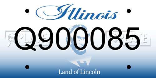 Q900085 Illinois License Plate