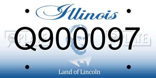 Q900097 Illinois License Plate