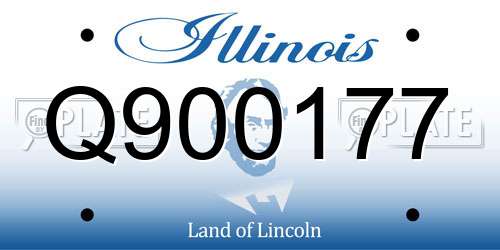 Q900177 Illinois License Plate